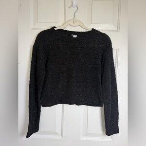 H&M Black Textured Women's Sweater